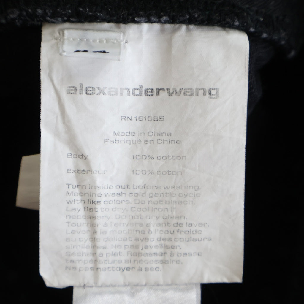 ALEXANDER WANG(アレキサンダーワン) 23SS Straight-leg Wide Pants ストレートワイドパンツ ブラック 4DC2234577 レディース