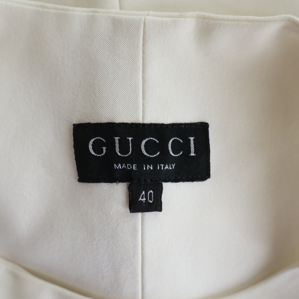 GUCCI(グッチ) 96SS トムフォード ホワイトシルククロップトップ - レディース