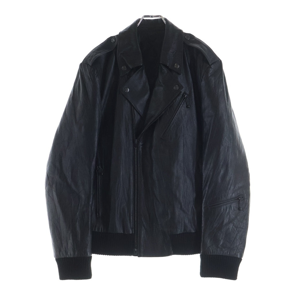 NUMBER (N)INE(ナンバーナイン) 04AW ダブルブレスト レザージャケット ブラック