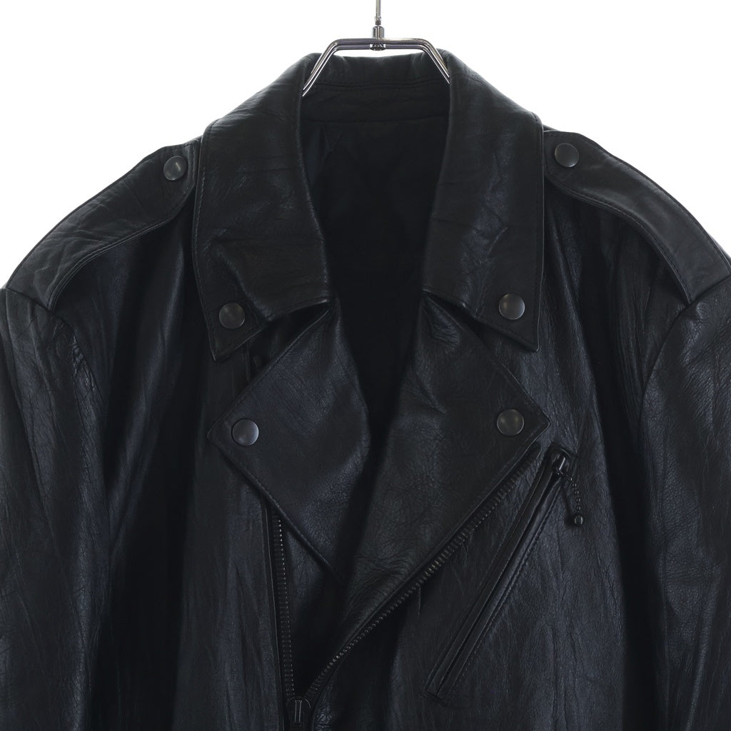 NUMBER (N)INE(ナンバーナイン) 04AW ダブルブレスト レザージャケット ブラック