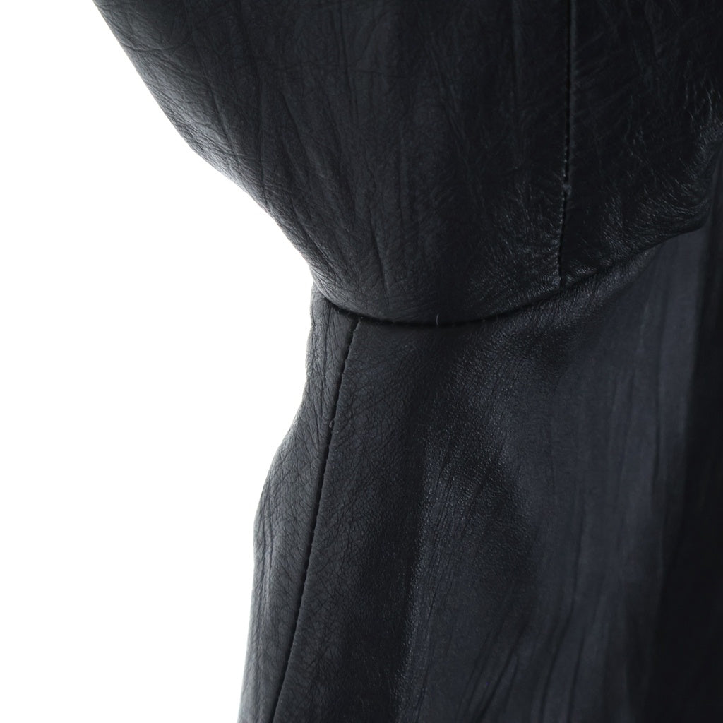NUMBER (N)INE(ナンバーナイン) 04AW ダブルブレスト レザージャケット ブラック