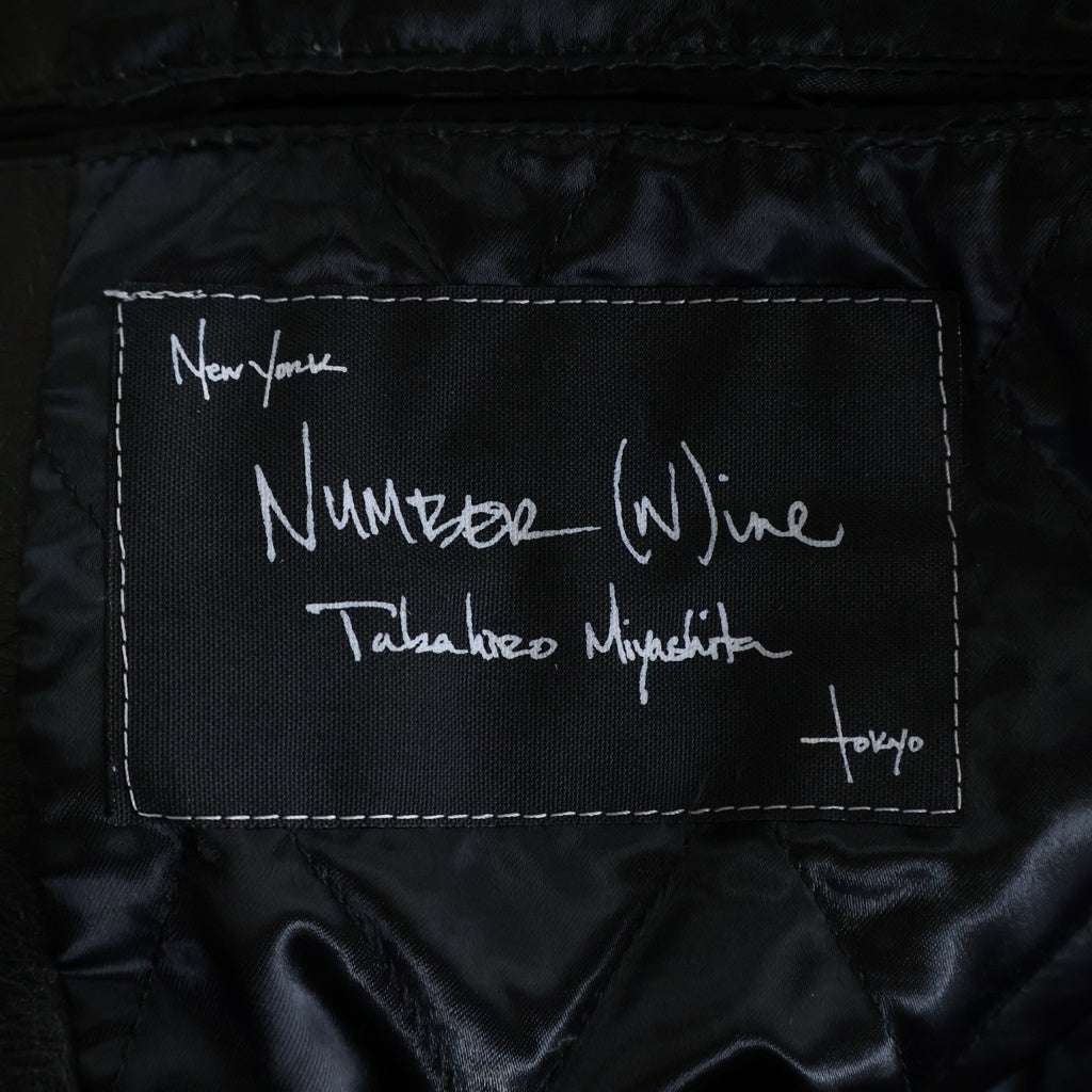 NUMBER (N)INE(ナンバーナイン) 04AW ダブルブレスト レザージャケット ブラック