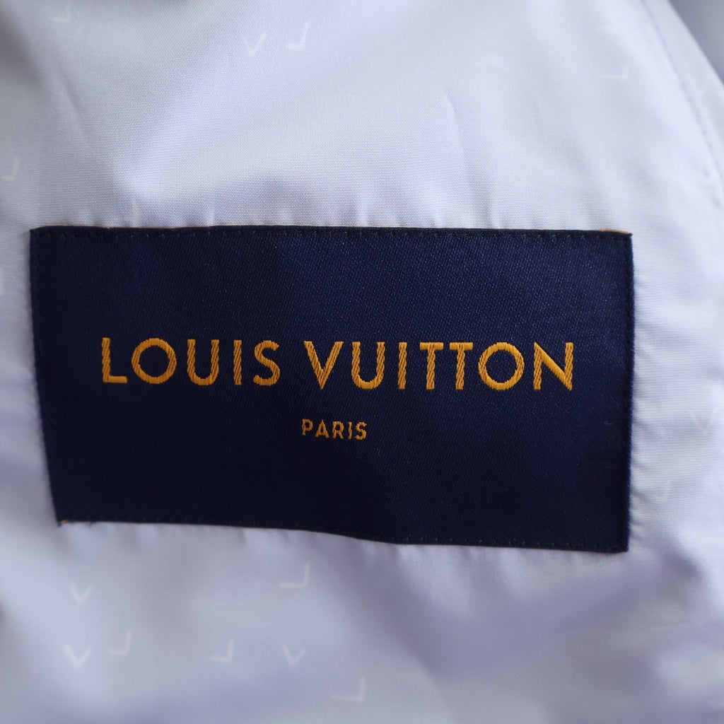 LOUIS VUITTON(ルイヴィトン) 22SS オーセンティック LVグラディエントレター プリントデザイン フーデッド ジップアップ ナイロンジャケット ブルー RM222M ND5 HNB06X