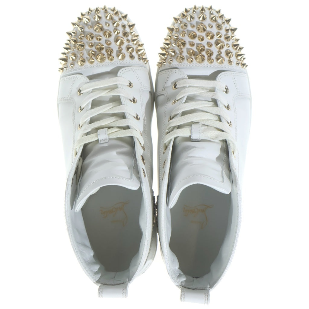 CHRISTIAN LOUBOUTIN(クリスチャンルブタン) スタッズデザイン レザー ハイカットスニーカー ホワイト