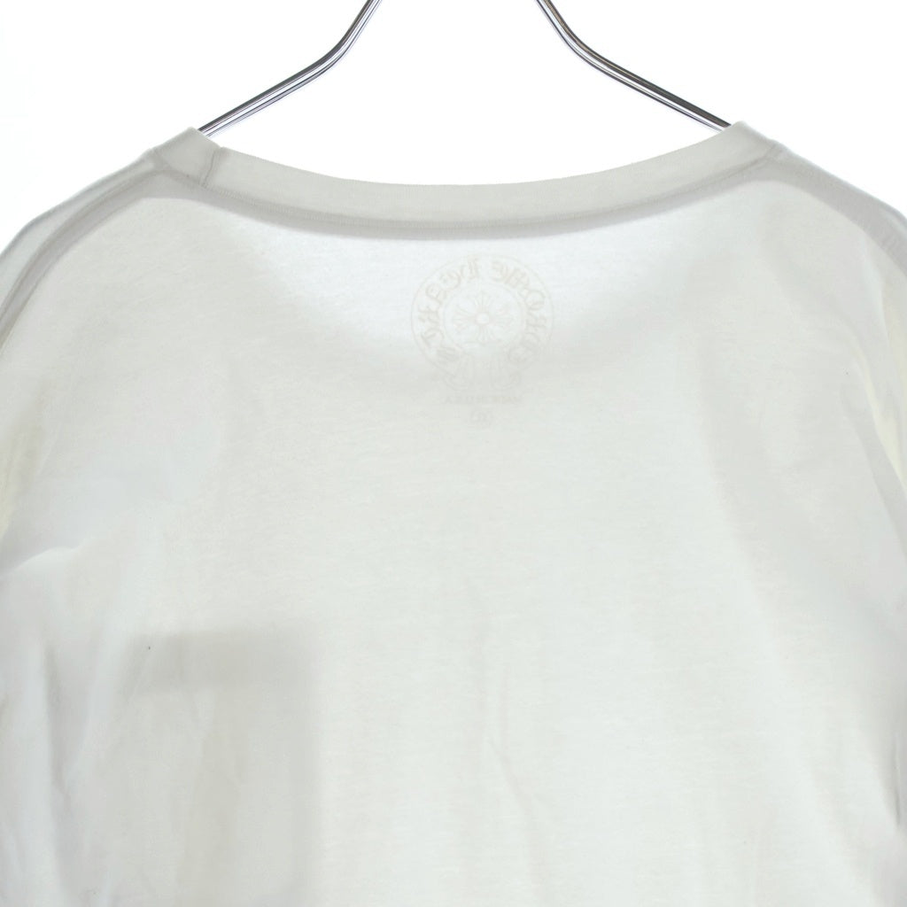 CHROME HEARTS(クロムハーツ) NECK LOGO L/S TEE ネックロゴ クルーネック カットソー 長袖Tシャツ ホワイト