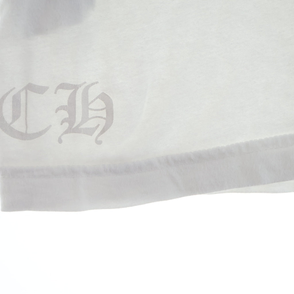 CHROME HEARTS(クロムハーツ) NECK LOGO L/S TEE ネックロゴ クルーネック カットソー 長袖Tシャツ ホワイト