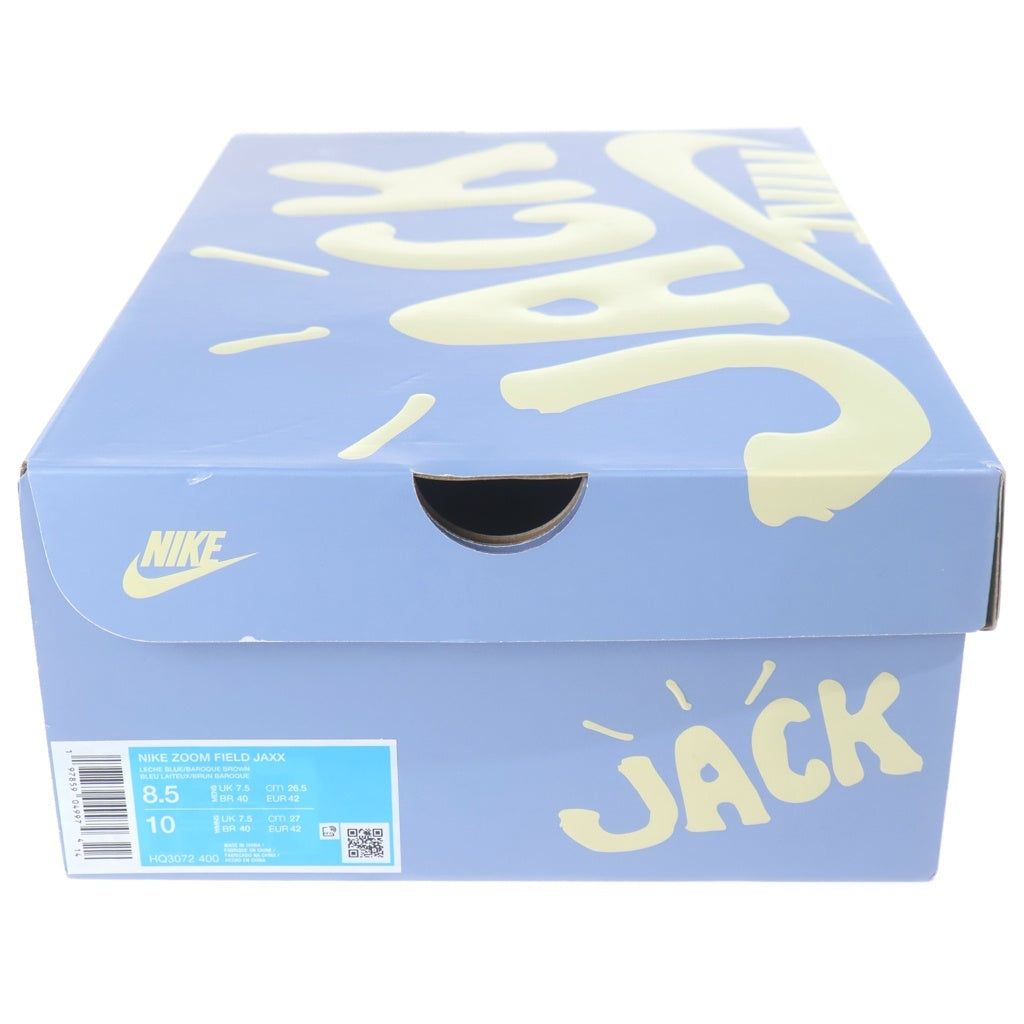 NIKE(ナイキ) ×TRAVIS SCOTT ZOOM FIELD JAXX トラヴィススコット ズームフィールド ジャックス ローカットスニーカー ベージュ/ブルー US8.5/26.5cm HQ3072-400