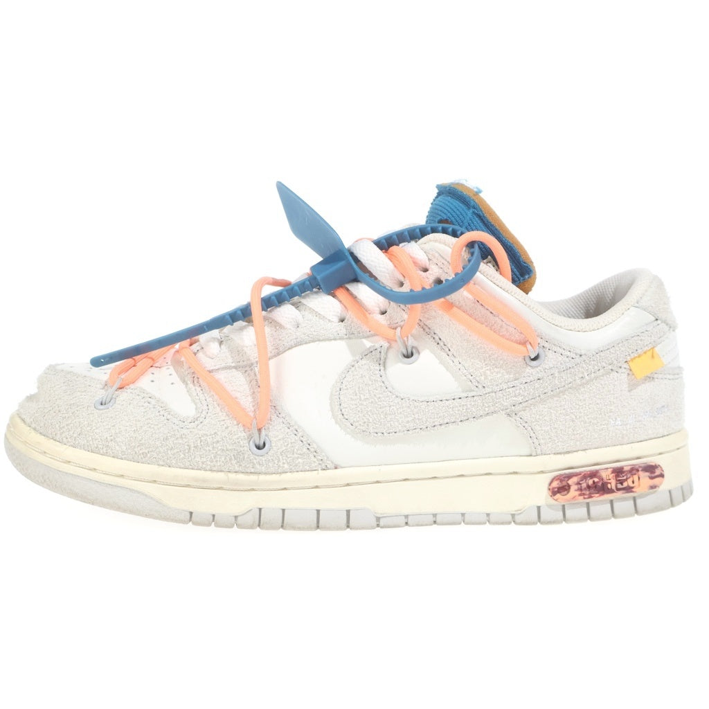 NIKE(ナイキ) ×OFF-WHITE DUNK LOW 1 OF 50 17 オフホワイト ダンク ローカットスニーカー ホワイト/グレー US8.5/26.5cm DJ0950-117