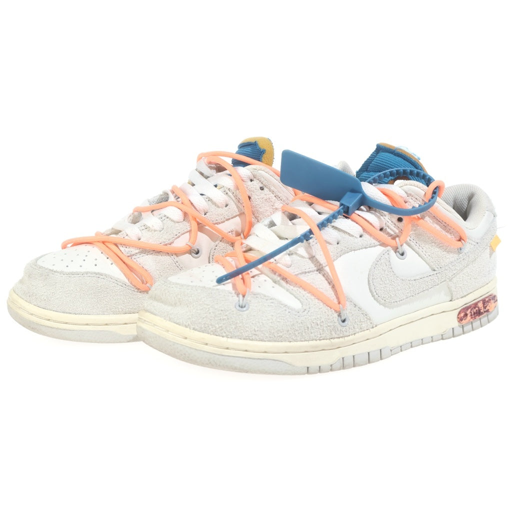 NIKE(ナイキ) ×OFF-WHITE DUNK LOW 1 OF 50 17 オフホワイト ダンク ローカットスニーカー ホワイト/グレー US8.5/26.5cm DJ0950-117