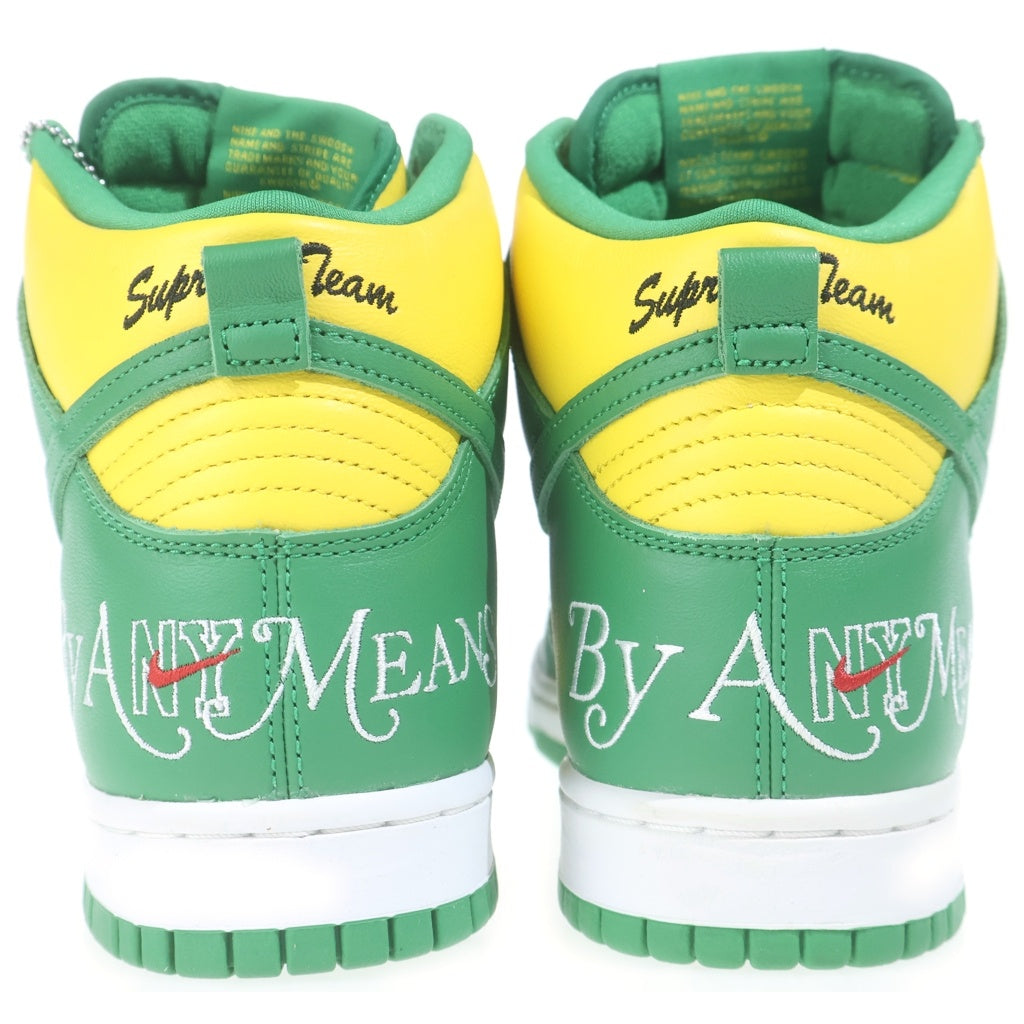 NIKE(ナイキ) ×Supreme SB Dunk High By Any Means シュプリーム バイ エニー ミーンズ ハイカットスニーカー グリーン/イエロー US9/27cm DN3741-700