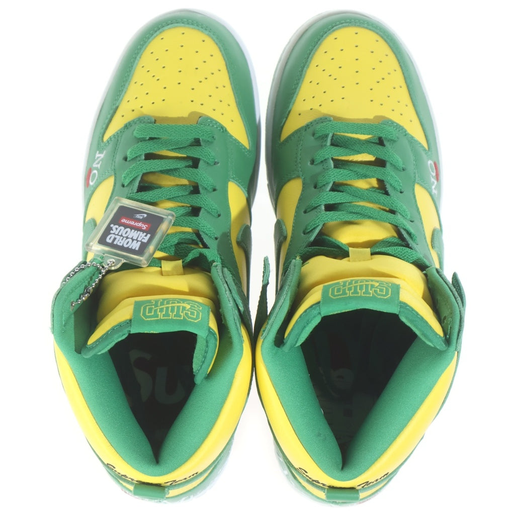 NIKE(ナイキ) ×Supreme SB Dunk High By Any Means シュプリーム バイ エニー ミーンズ ハイカットスニーカー グリーン/イエロー US9/27cm DN3741-700