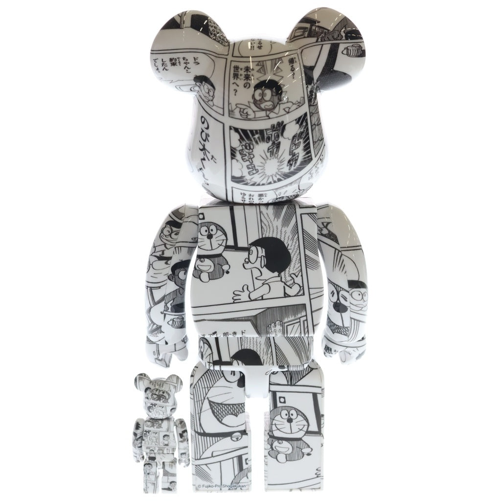 MEDICOM TOY(メディコムトイ) ×DORAEMON BE@RBRICK 100% & 400% ベアブリック ドラえもん コミック フィギュア 人形 ホワイト