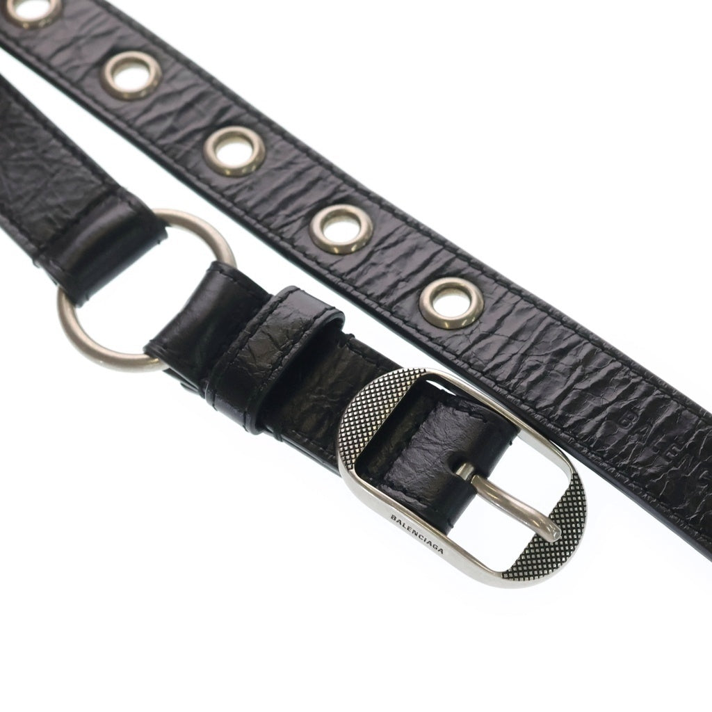 BALENCIAGA(バレンシアガ) LE CAGOLE ルカゴール レザー ベルト ブラック