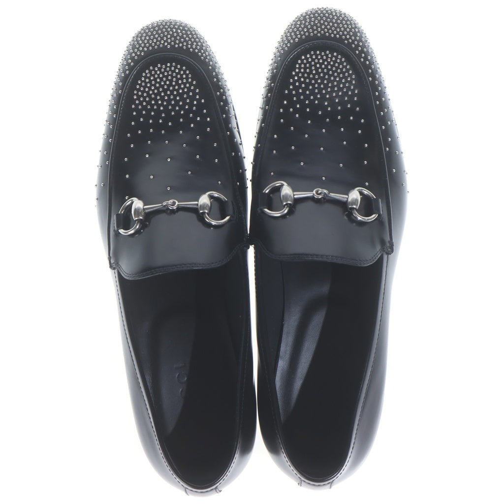 GUCCI(グッチ) 26SS スタッズ ホースビット レザー ローカットシューズ ローファー ブラック 851395