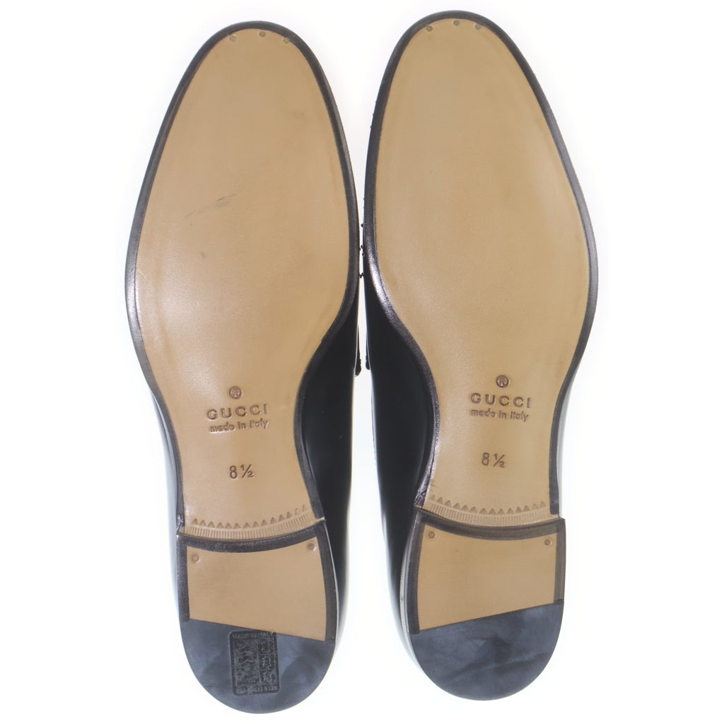 GUCCI(グッチ) 26SS スタッズ ホースビット レザー ローカットシューズ ローファー ブラック 851395