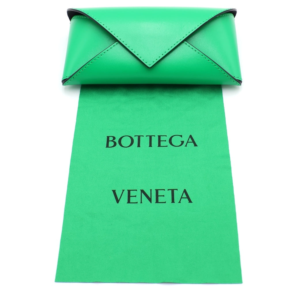 BOTTEGA VENETA(ボッテガヴェネタ) スクエアレンズ クリアフレーム アイウェア 眼鏡 グリーン BV1324O