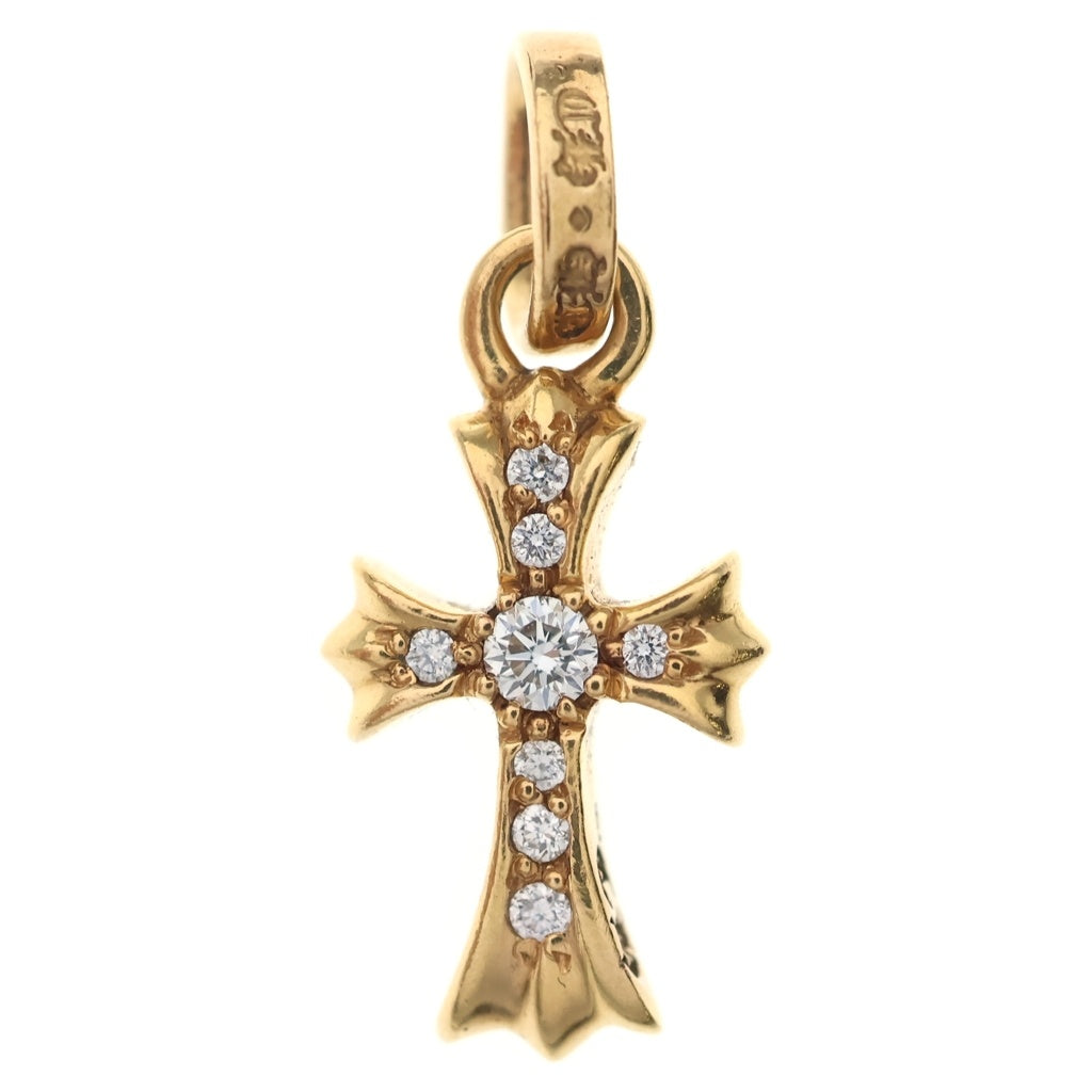 CHROME HEARTS(クロムハーツ) 22K CRS BBYFAT P/DIA ベイビーファットクロス PAVEダイヤ ペンダントトップ ゴールド BCA035