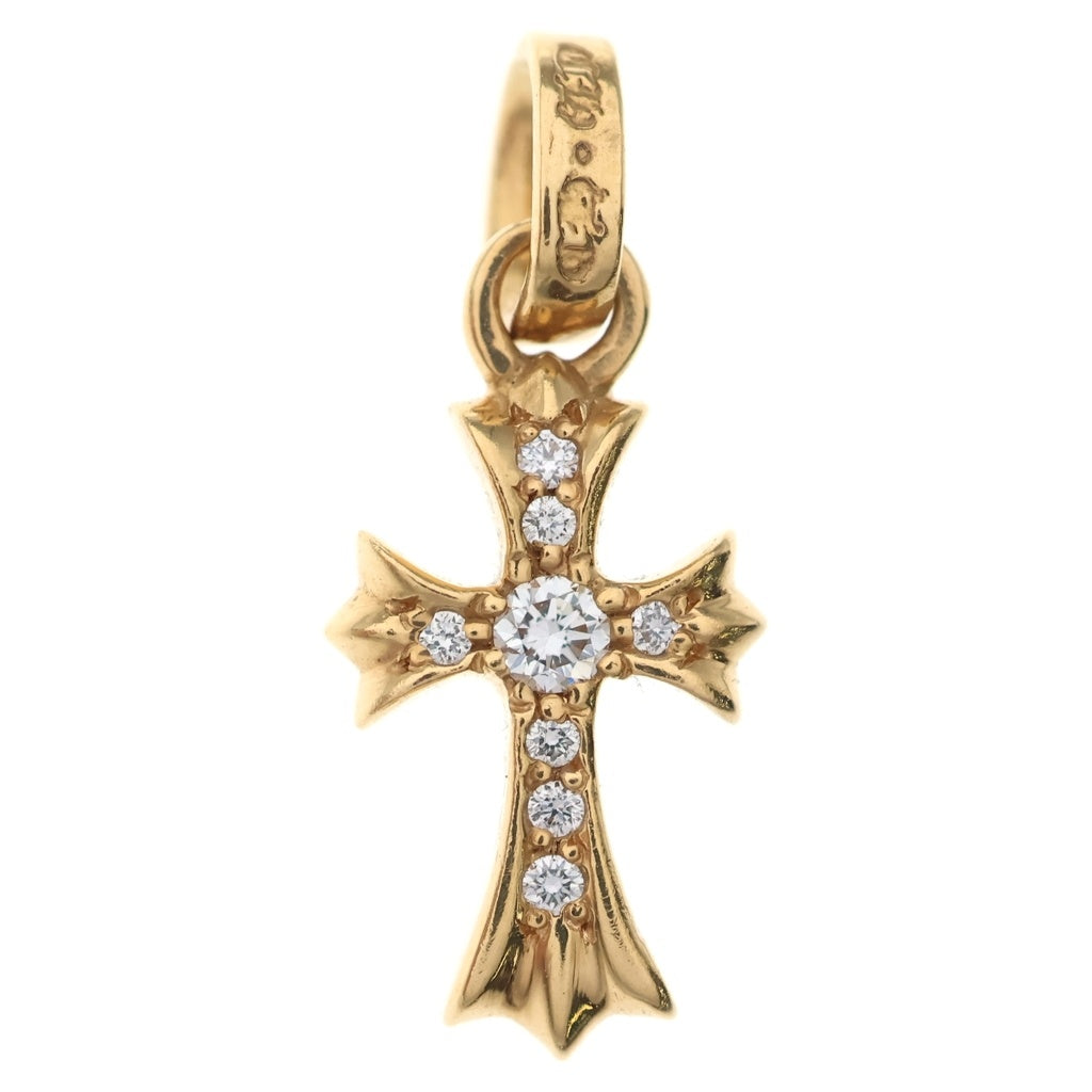 CHROME HEARTS(クロムハーツ) 22K CRS BBYFAT P/DIA ベイビーファットクロス PAVEダイヤ ペンダントトップ ゴールド BCA035