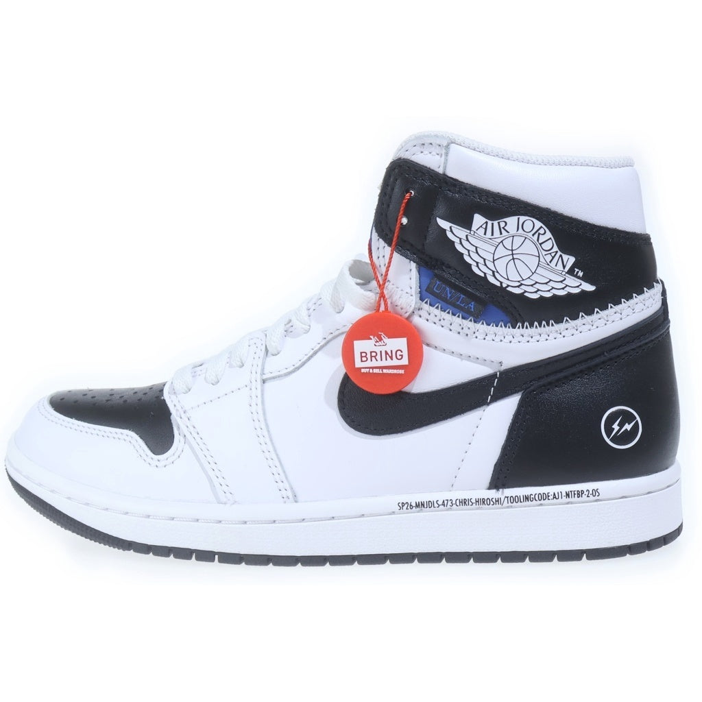 NIKE(ナイキ) ×FRAGMENT DESIGN ×UNION AIR JORDAN 1 RETRO HIGH OG エアジョーダン1 レトロ ハイカット スニーカー US8.5/26.5cm ホワイト/ブラック II7282-100
