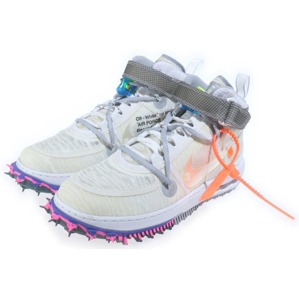 NIKE(ナイキ) ×Off-White Air Force 1 Mid オフホワイト エアフォース1 ミッドカットスニーカー ホワイト US9.5/27.5cm DO6290-100
