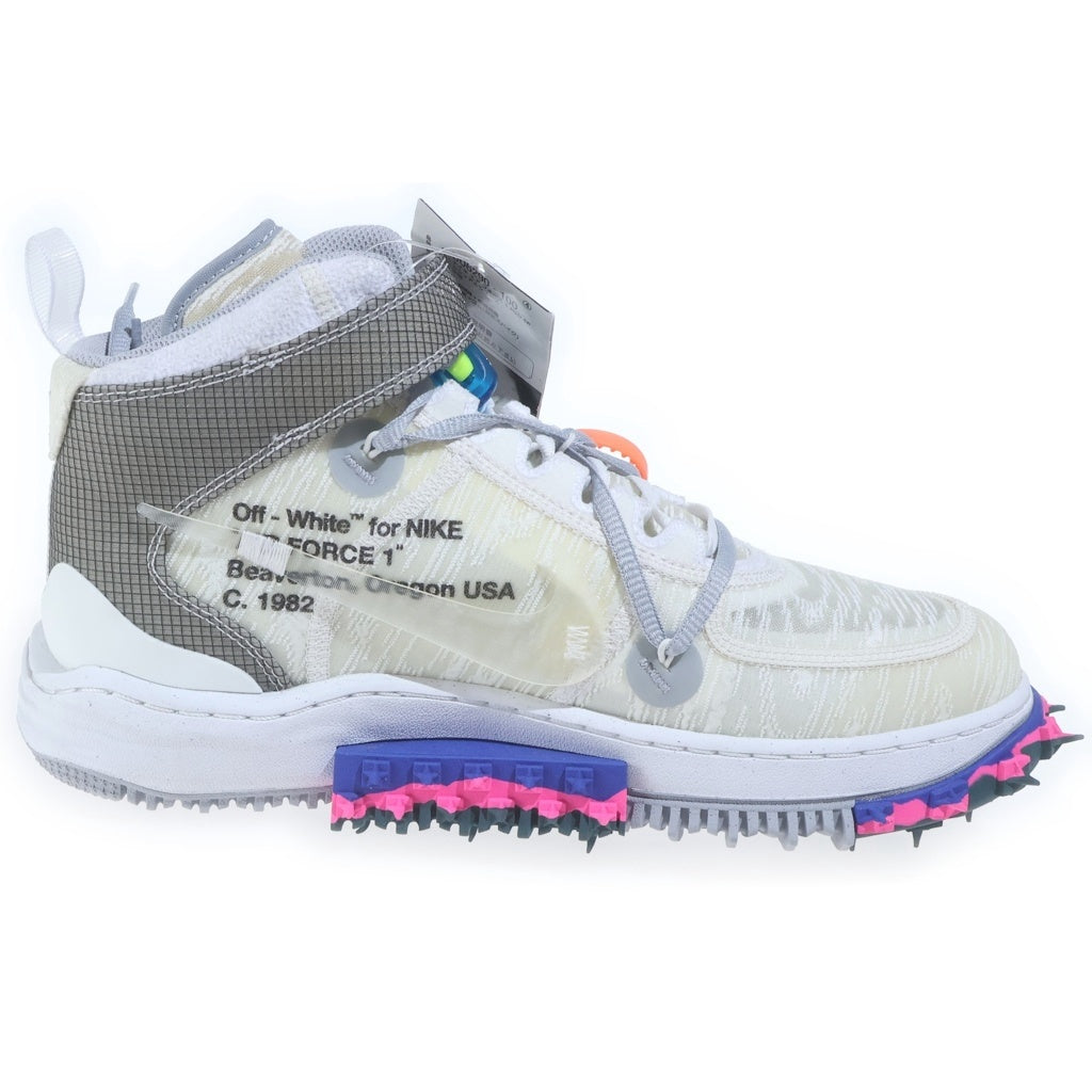 NIKE(ナイキ) ×Off-White Air Force 1 Mid オフホワイト エアフォース1 ミッドカットスニーカー ホワイト US9.5/27.5cm DO6290-100