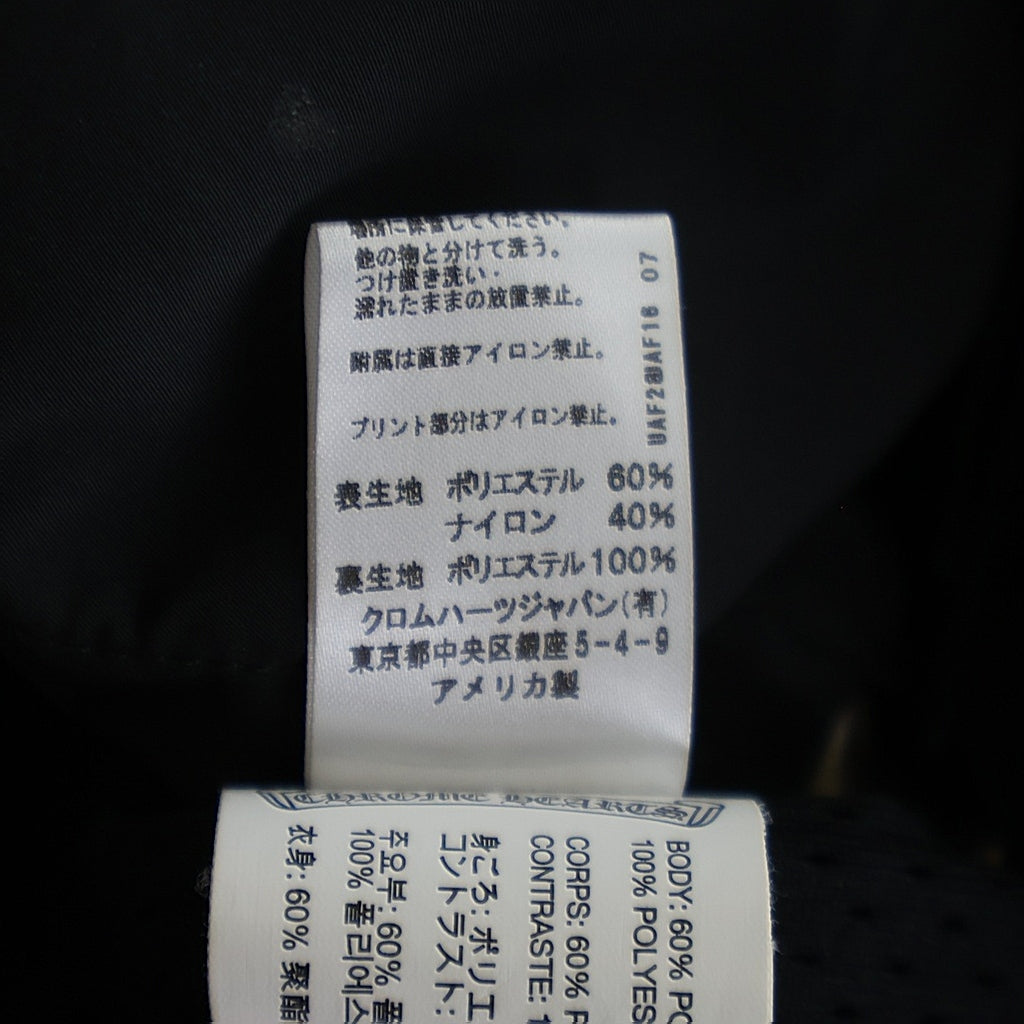 CHROME HEARTS(クロムハーツ) RIGGINS FBRC 英字プリント クロスボールボタン付き/総柄CHプラスプリント ナイロンコーチジャケット ブラック -