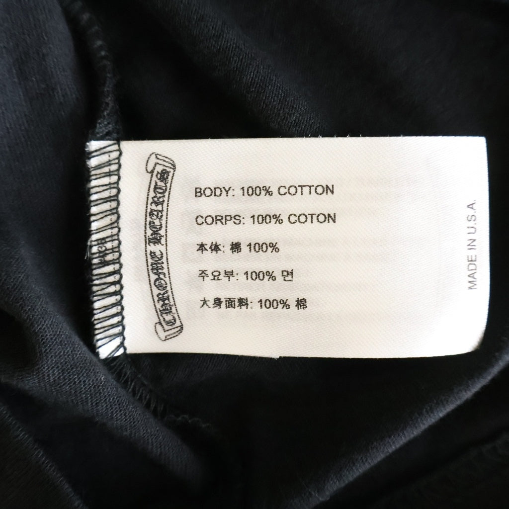 CHROME HEARTS(クロムハーツ) Old English Neck Logo Long Sleeve Tee オールドイングリッシュネックロゴ長袖Tシャツ カットソー ブラック/ピンク -