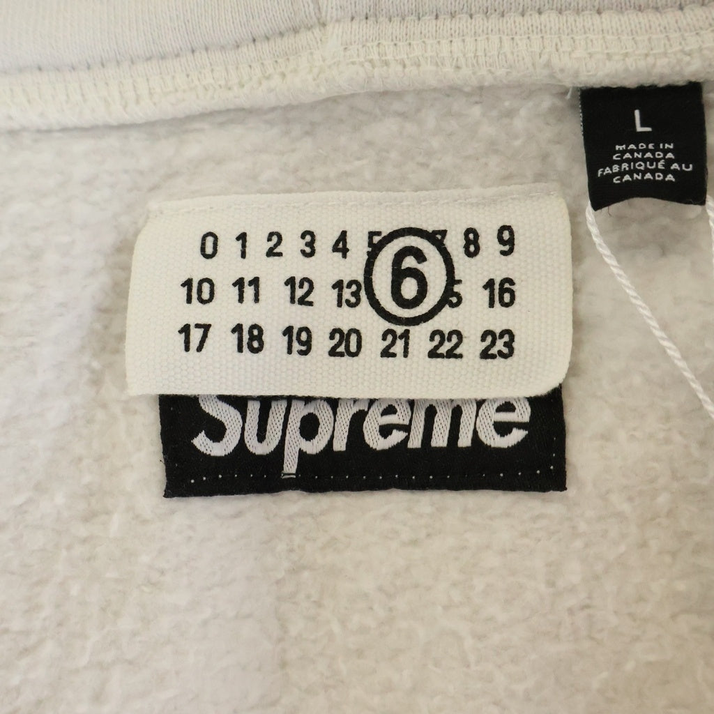 SUPREME(シュプリーム) 26SS ×MM6 Box Logo Zip Up Hooded Sweatshirt ボックスロゴジップアップフーデッドスウェットシャツ パーカー ホワイト -