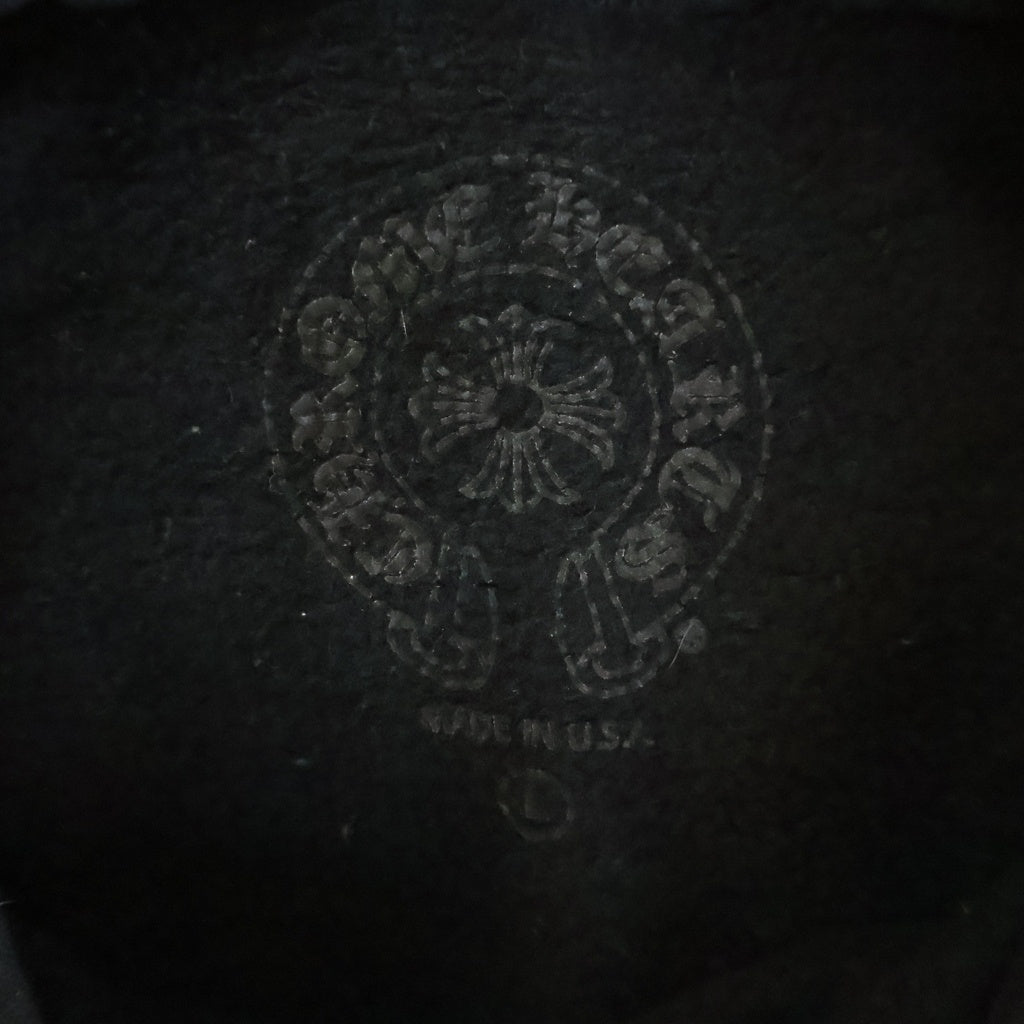 CHROME HEARTS(クロムハーツ) SWTSHRT PLVR オンライン限定 袖ロゴプリント プルオーバーパーカー ブラック
