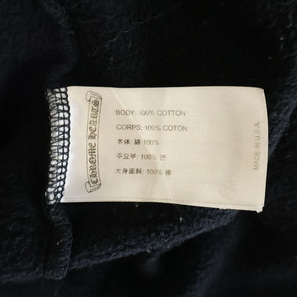 CHROME HEARTS(クロムハーツ) SWTSHRT PLVR オンライン限定 袖ロゴプリント プルオーバーパーカー ブラック