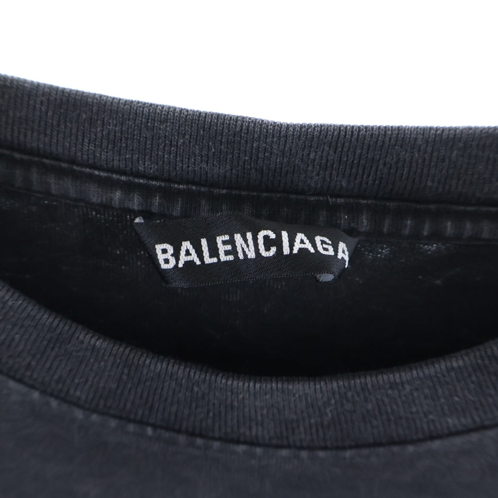 BALENCIAGA(バレンシアガ) ショルダータグ 半袖Tシャツ カットソー ブラック 578139