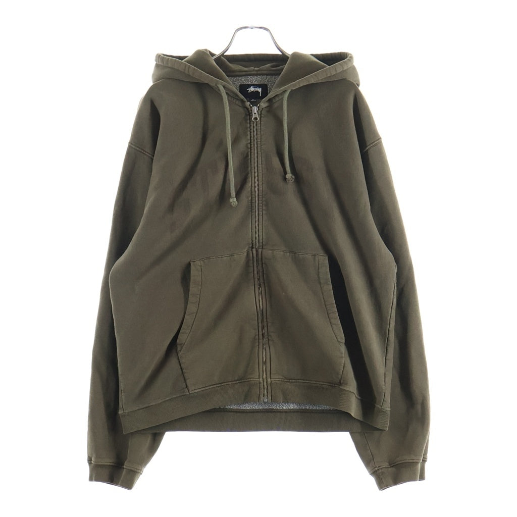 STUSSY(ステューシー) FADED GRAPHIC ZIP HOODIE フェード グラフィック ジップアップフーディー ブラウン