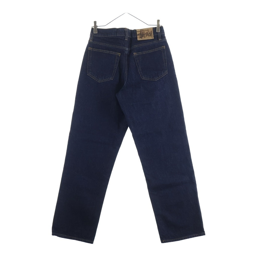 STUSSY(ステューシー) BIG OL' JEAN DENIM ワンポイント刺繍 デニムストレートパンツ インディゴ
