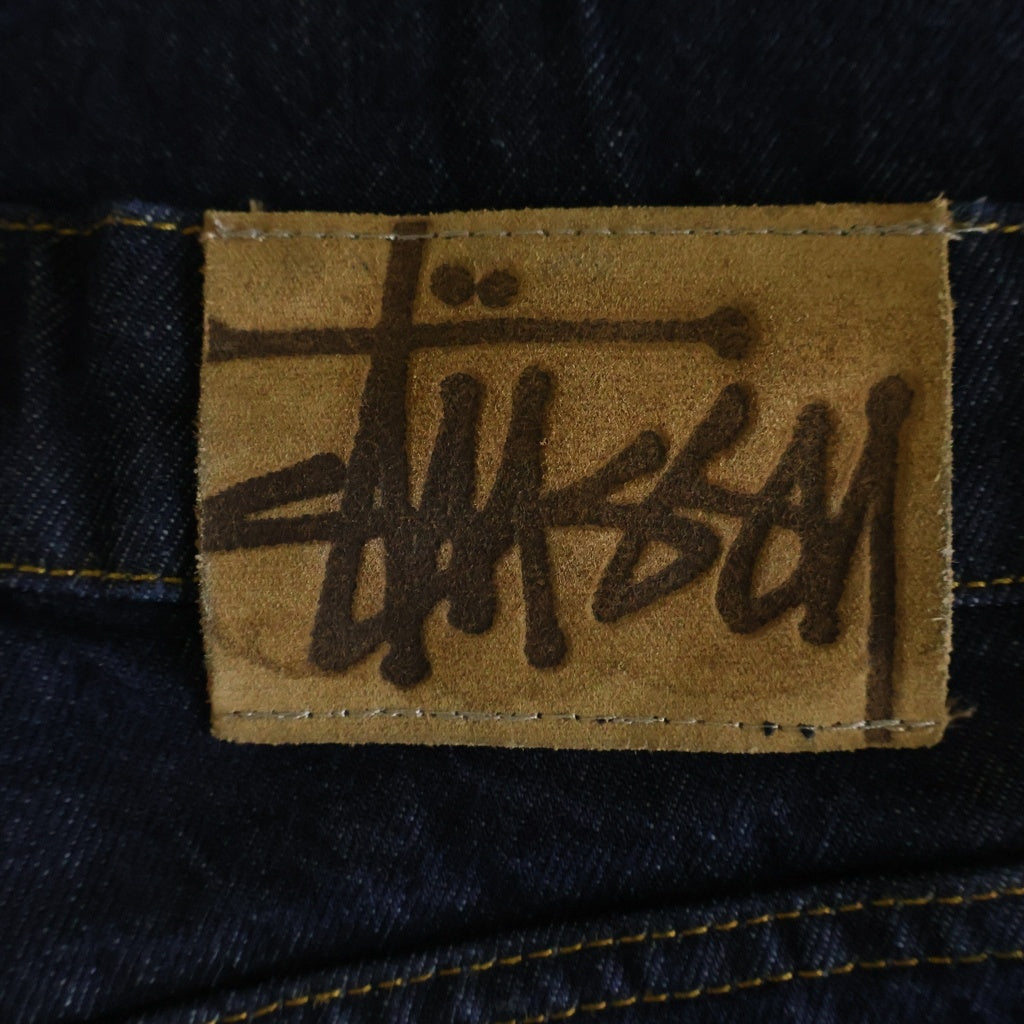 STUSSY(ステューシー) BIG OL' JEAN DENIM ワンポイント刺繍 デニムストレートパンツ インディゴ