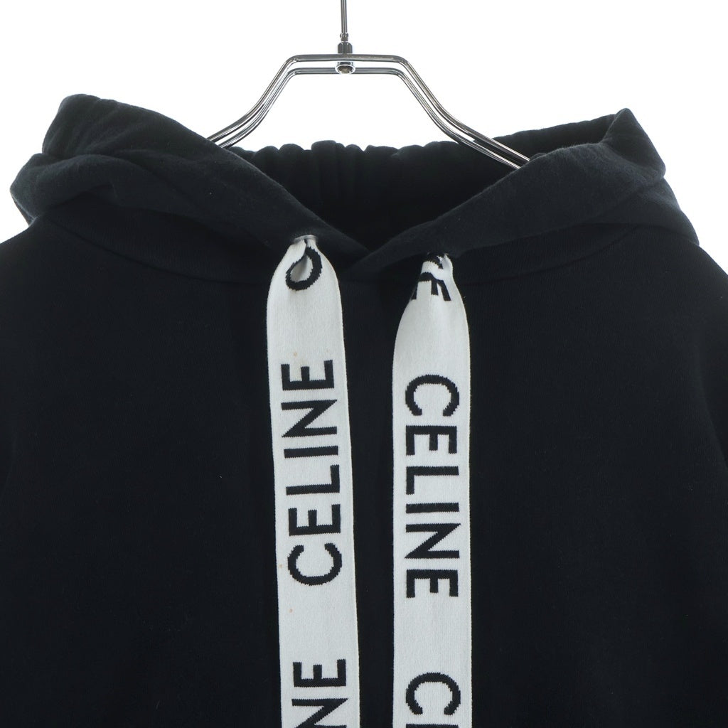 CELINE(セリーヌ) ルーズ フーディー コットンフリース プルオーバースウェットパーカー ブラック 2Y468670Q.38NO 2Y468670Q