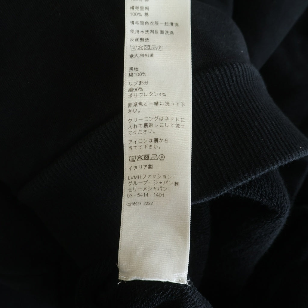 CELINE(セリーヌ) ルーズ フーディー コットンフリース プルオーバースウェットパーカー ブラック 2Y468670Q.38NO 2Y468670Q