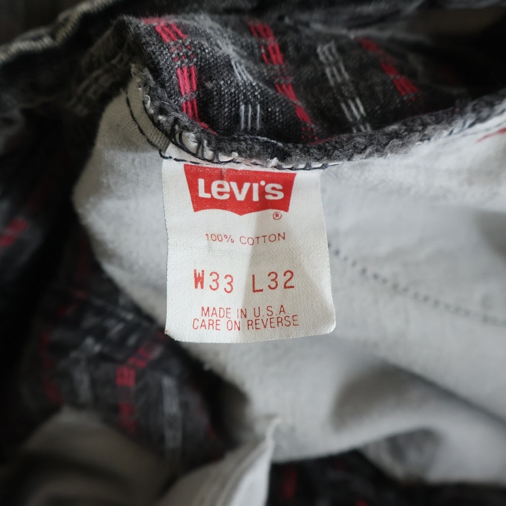 Levi's(リーバイス) 90S VINTAGE ヴィンテージ 刺子加工 ツータック デニムパンツ ブラック 22828-1258