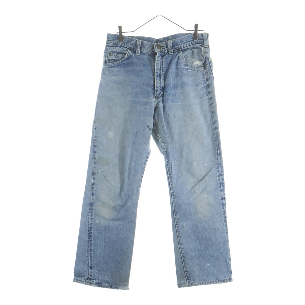LEE(リー) 70S VINTAGE ヴィンテージ サイド黒タグ あて布 ジップアップ デニムパンツ インディゴ