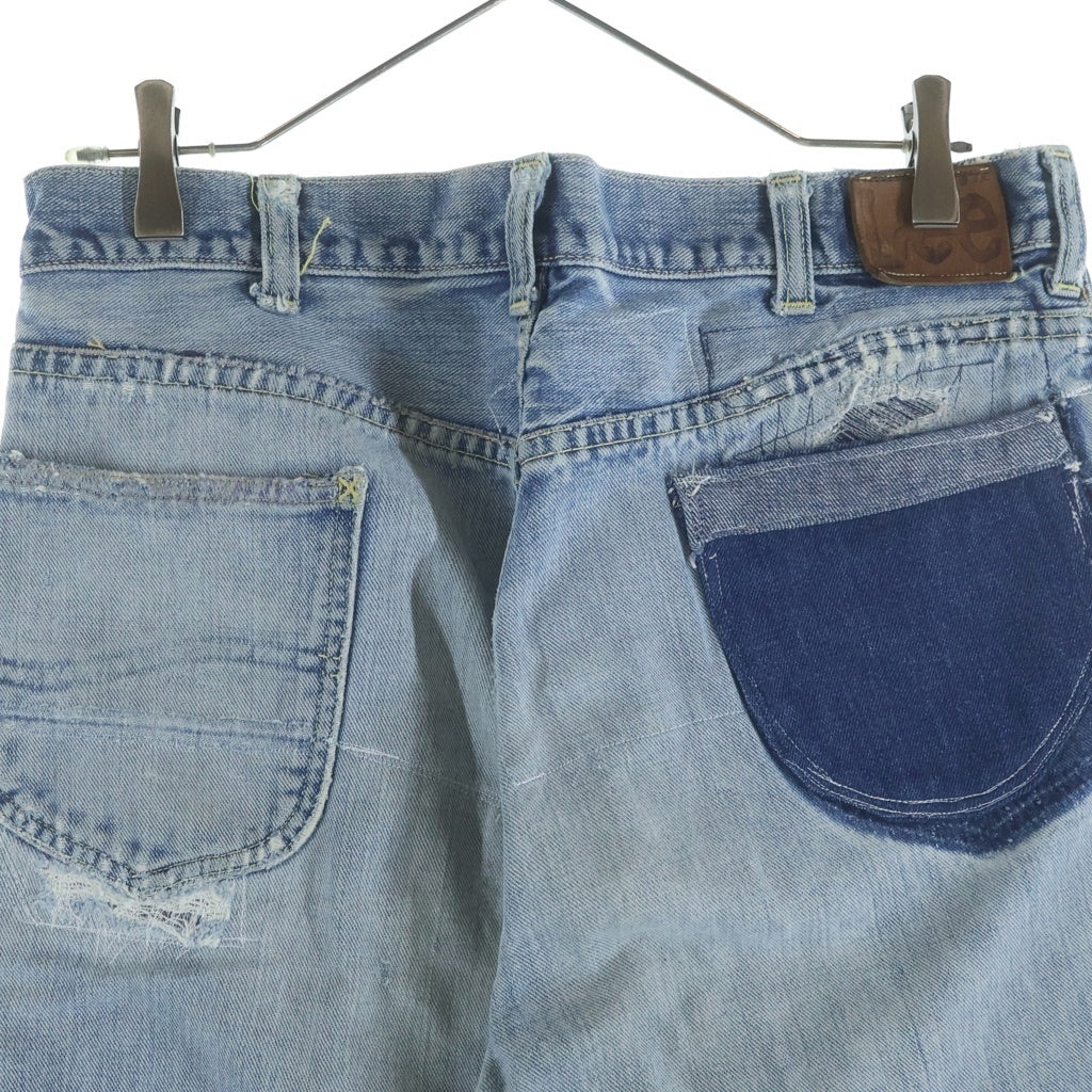 LEE(リー) 70S VINTAGE ヴィンテージ サイド黒タグ あて布 ジップアップ デニムパンツ インディゴ