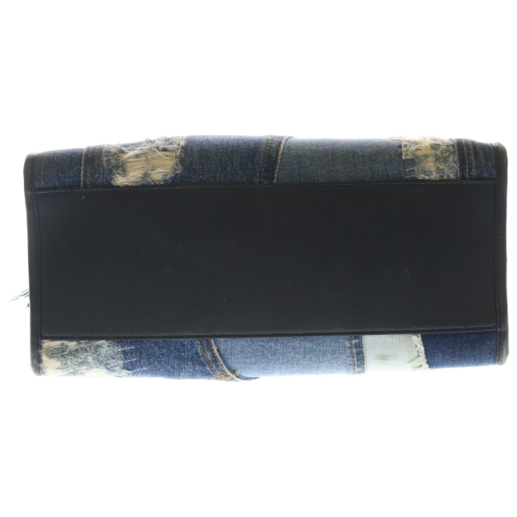 DOLCE & GABBANA(ドルチェアンドガッバーナ) Shopping Bag Denim Logo Embroidery ショッピングバッグ デニム ロゴエンブロイダリー ブルー BB2012AO6218M800 レディース