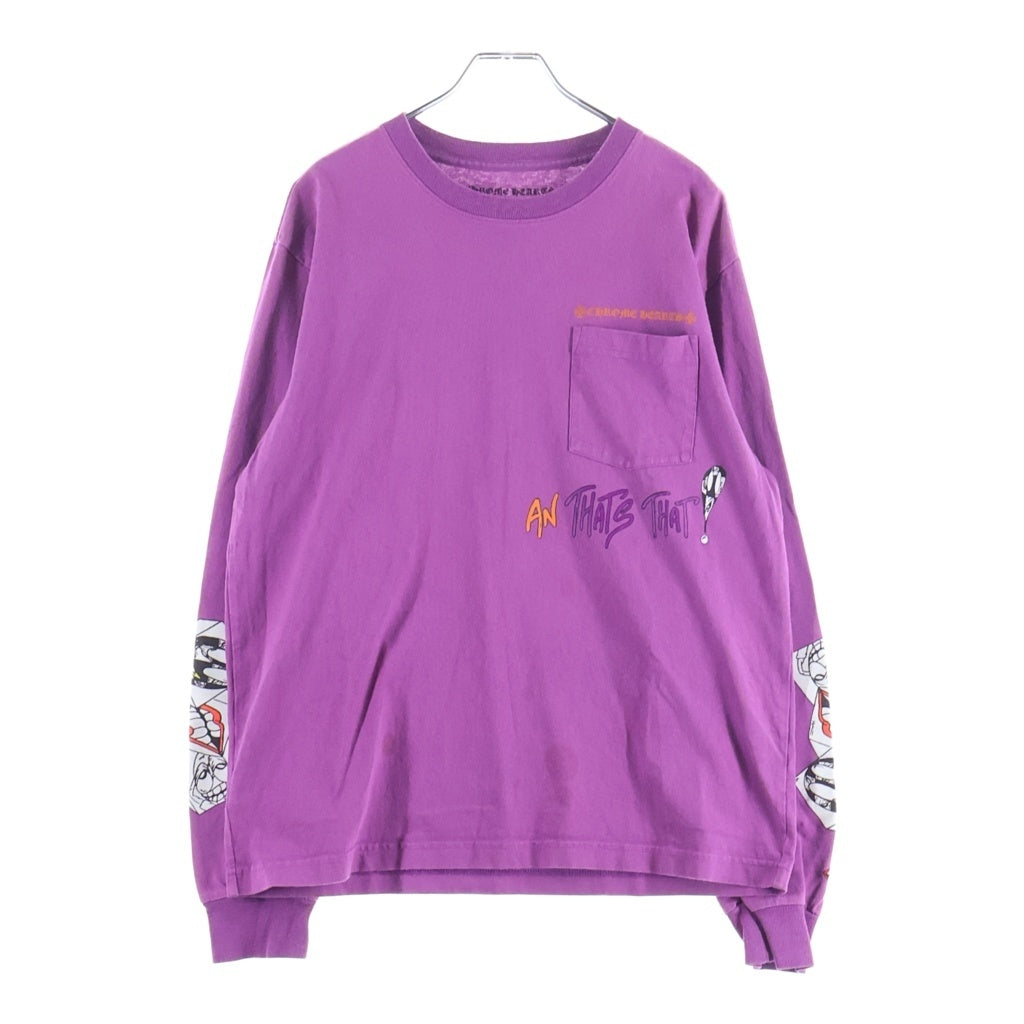 CHROME HEARTS(クロムハーツ) ×MATTY BOY I WANT MORE NOT LESS CREW NECK L/S TEE マッティボーイ 長袖Tシャツ カットソー パープル -