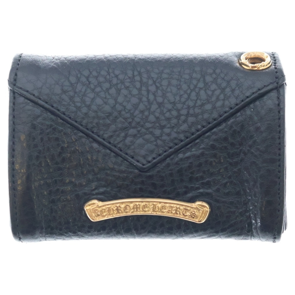 CHROME HEARTS(クロムハーツ) 22K 1D CH PLUS TINY WALLET シーエイチプラス タイニー レザーミニウォレット ブラック