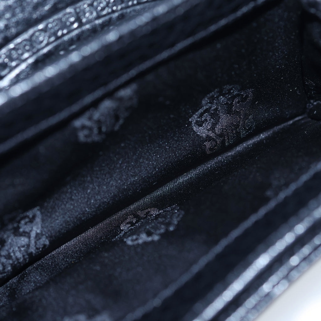 CHROME HEARTS(クロムハーツ) 22K 1D CH PLUS TINY WALLET シーエイチプラス タイニー レザーミニウォレット ブラック