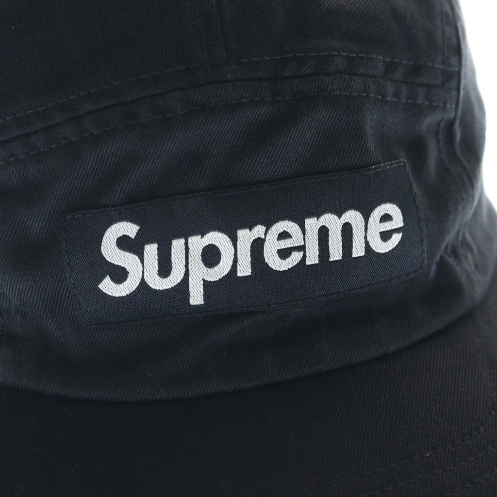 SUPREME(シュプリーム) 25AW Washed Chino Twill ウォッシュド チノ ツイル ボックスロゴ キャンプキャップ 帽子 ブラック