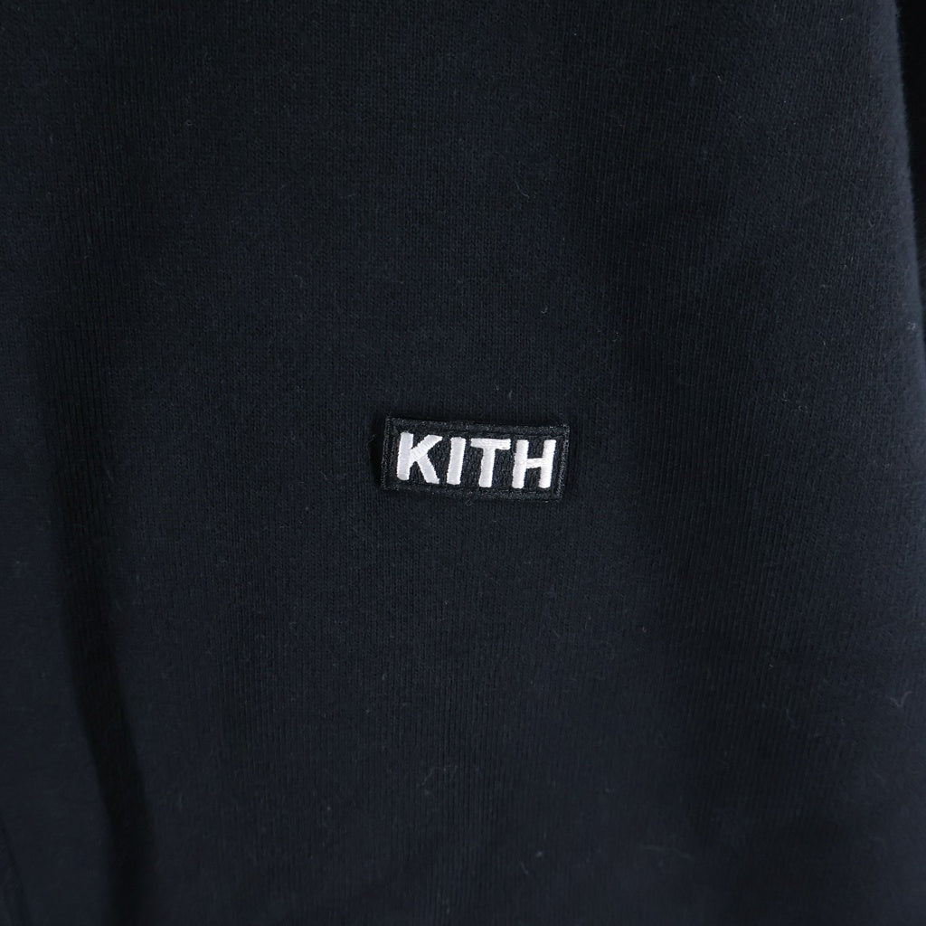 KITH(キス) 胸ボックスロゴデザイン フーデッド スウェット パーカー ブラック 20-070-060-0095-3-0