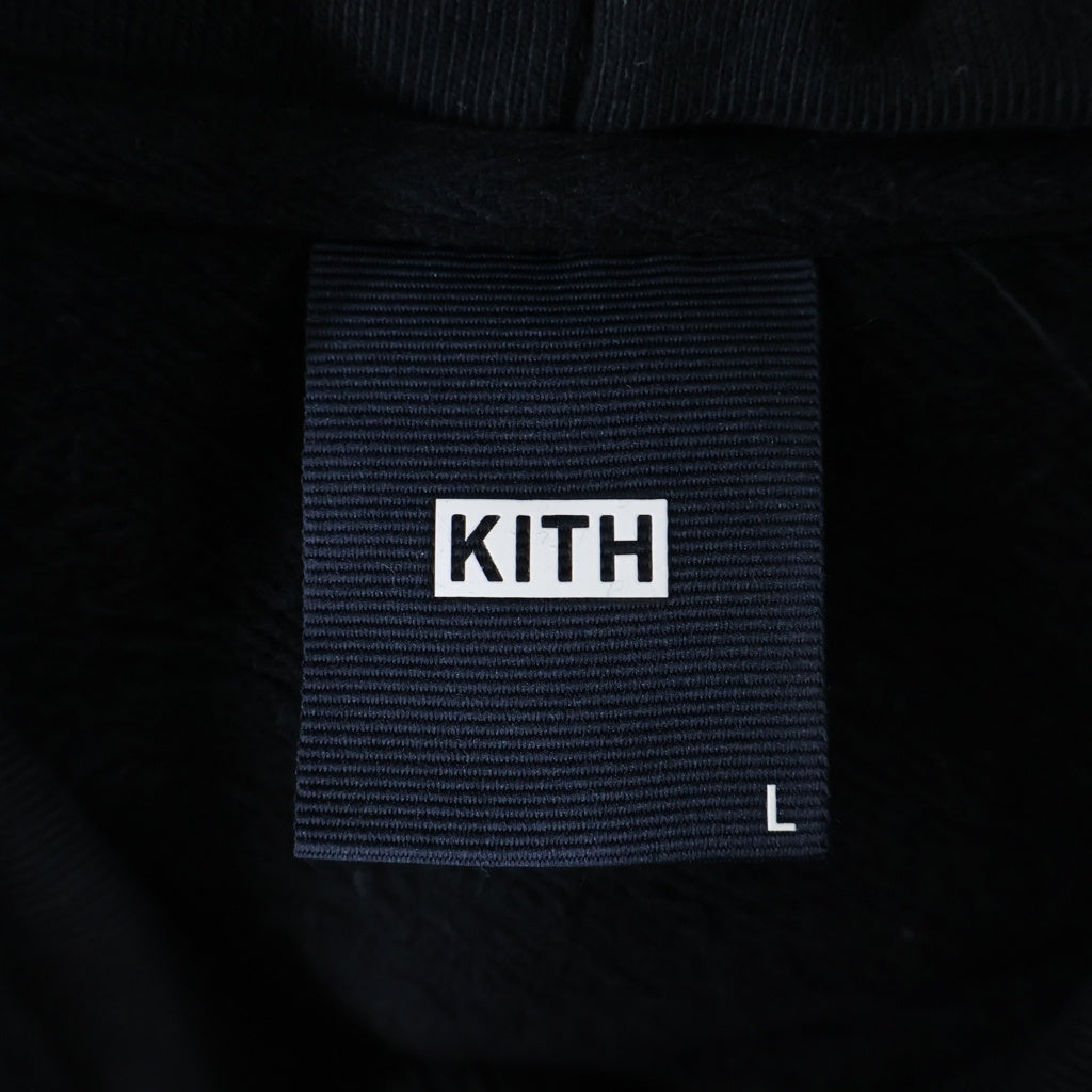 KITH(キス) 胸ボックスロゴデザイン フーデッド スウェット パーカー ブラック 20-070-060-0095-3-0