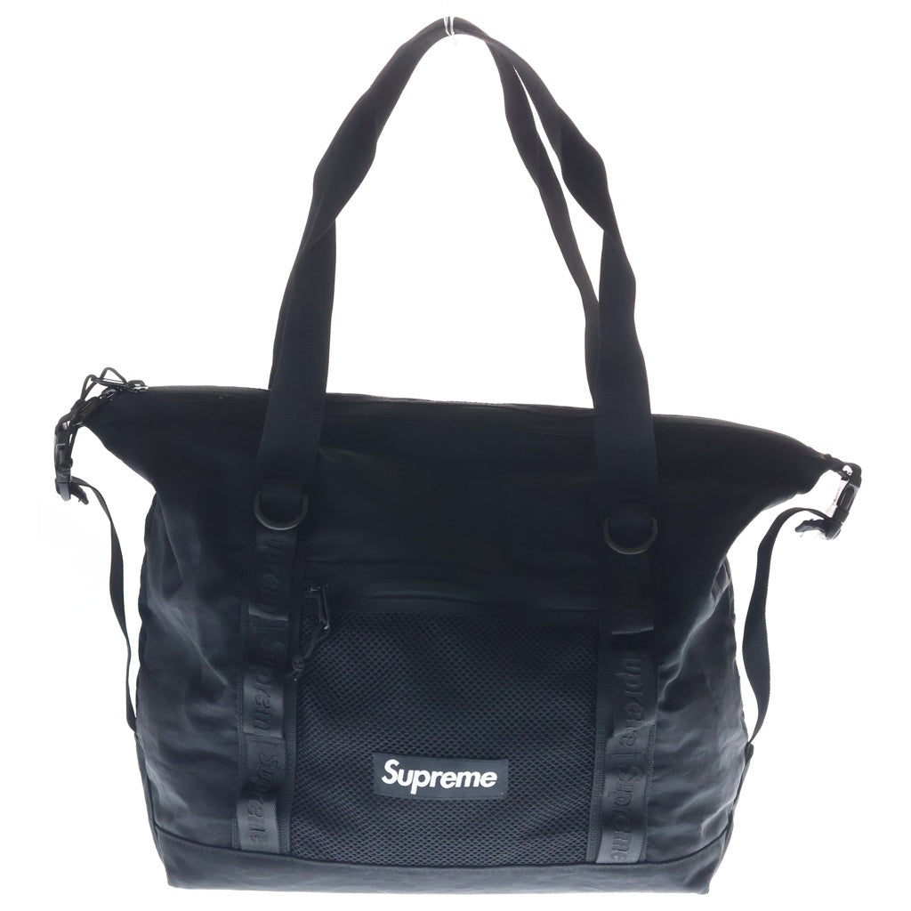 SUPREME(シュプリーム) 20AW Zip Tote Bag ボックスロゴデザイン ジップ トートバッグ ブラック レディース