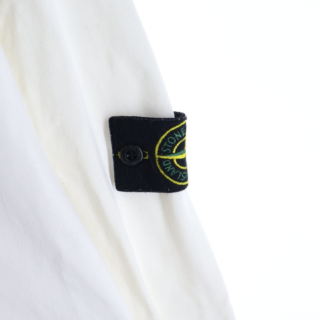 STONE ISLAND(ストーンアイランド) アームロゴデザイン クルーネック カットソー 長袖Tシャツ ホワイト 771563750