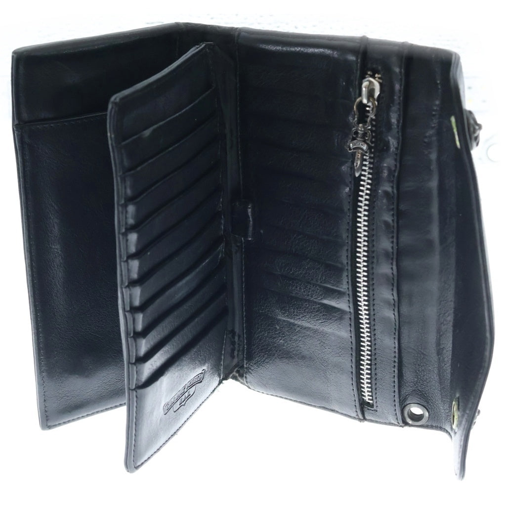 CHROME HEARTS(クロムハーツ) WAVE ウェーブ レザーウォレット 財布 ブラック