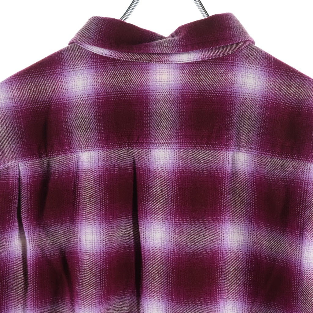 SUPREME(シュプリーム) 22AW Shadow Plaid Zip Up Shirt シャドー プレイド ジップアップ シャツジャケット レッド